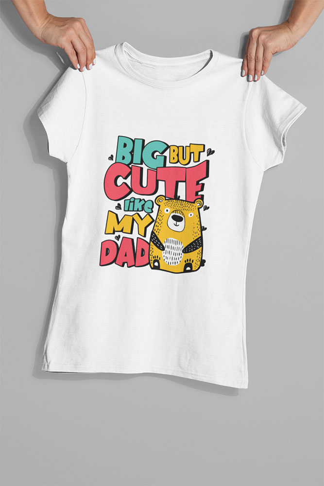 Daddy's Cute Mini - Kids Round Neck Tee - Image 3