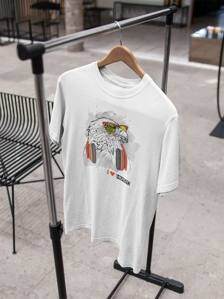 Eagle Beats - Men's Round Neck Tee - Image 5