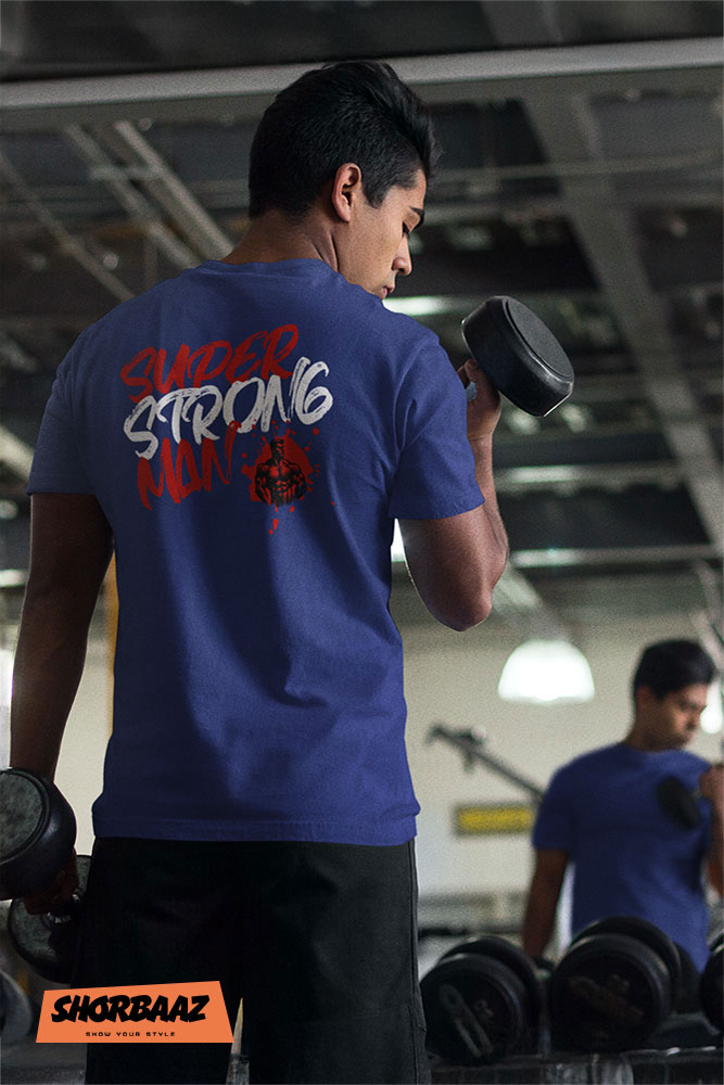 Super Strong Man Tee - Men's Round Neck - Image 2