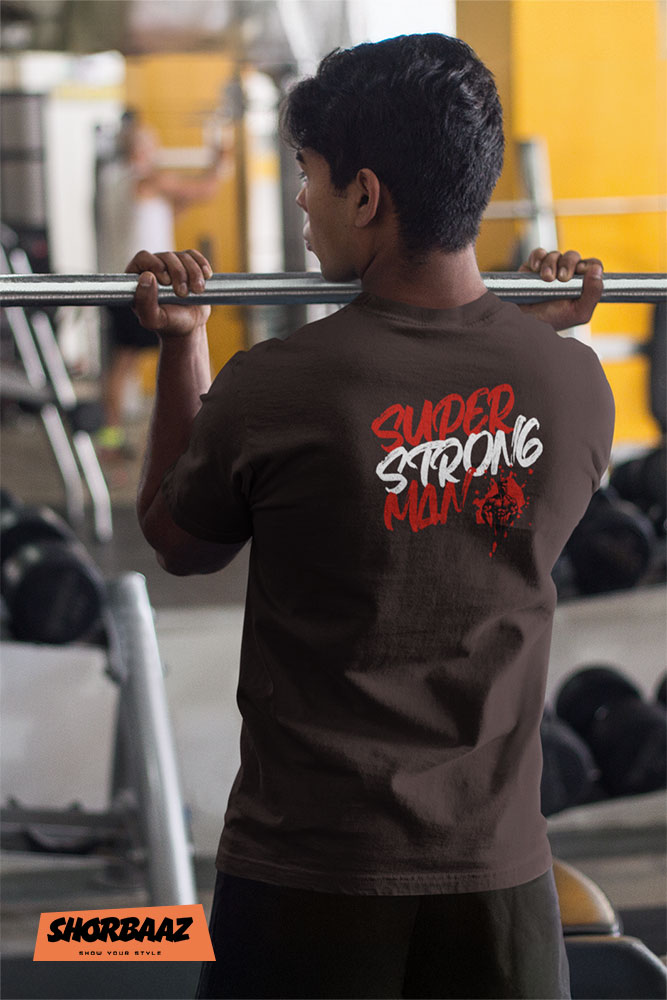 Super Strong Man Tee - Men's Round Neck - Image 4
